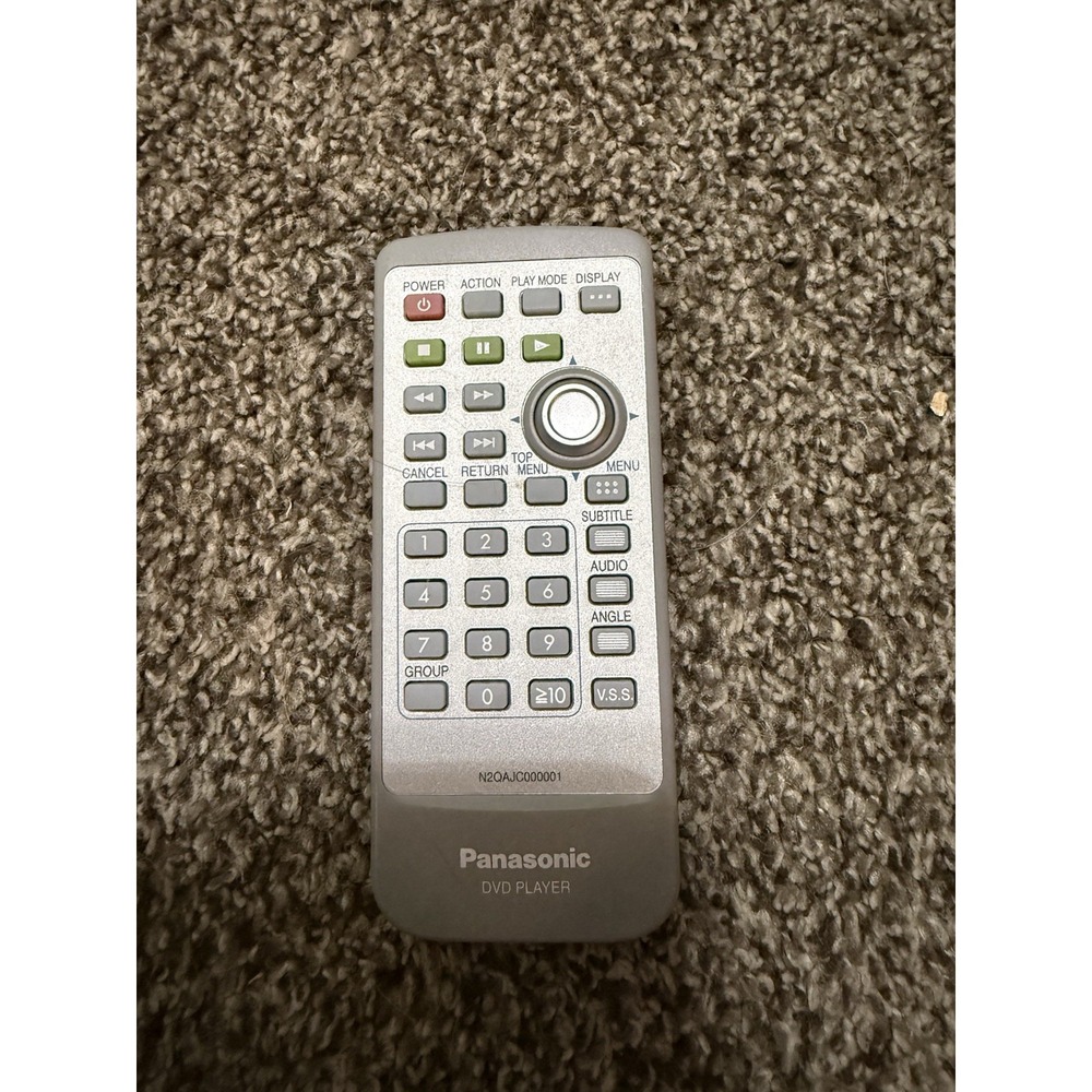 Panasonic N2QAJC000001 Wireless DVD Player Remote Control for Panasonic Gray